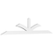 Ekena Millwork Richland Architectural Grade PVC Gable Bracket, 96"W x 20"H x 2"D x 4"F, 5/12 Pitch GBP096X20X0204RIC00 - alternate 1